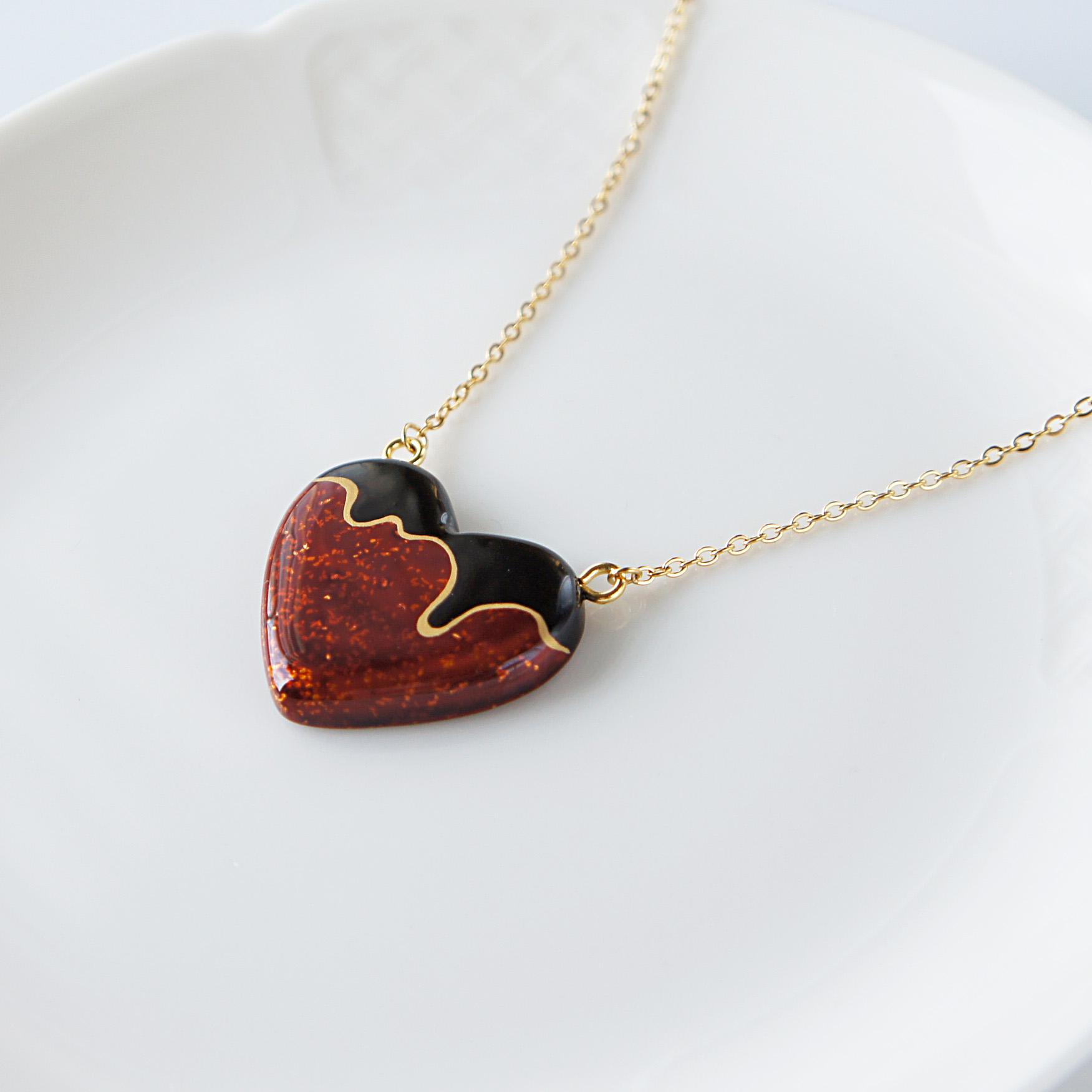 オランジュショコラ　とろけるハートネックレス | 4枚目