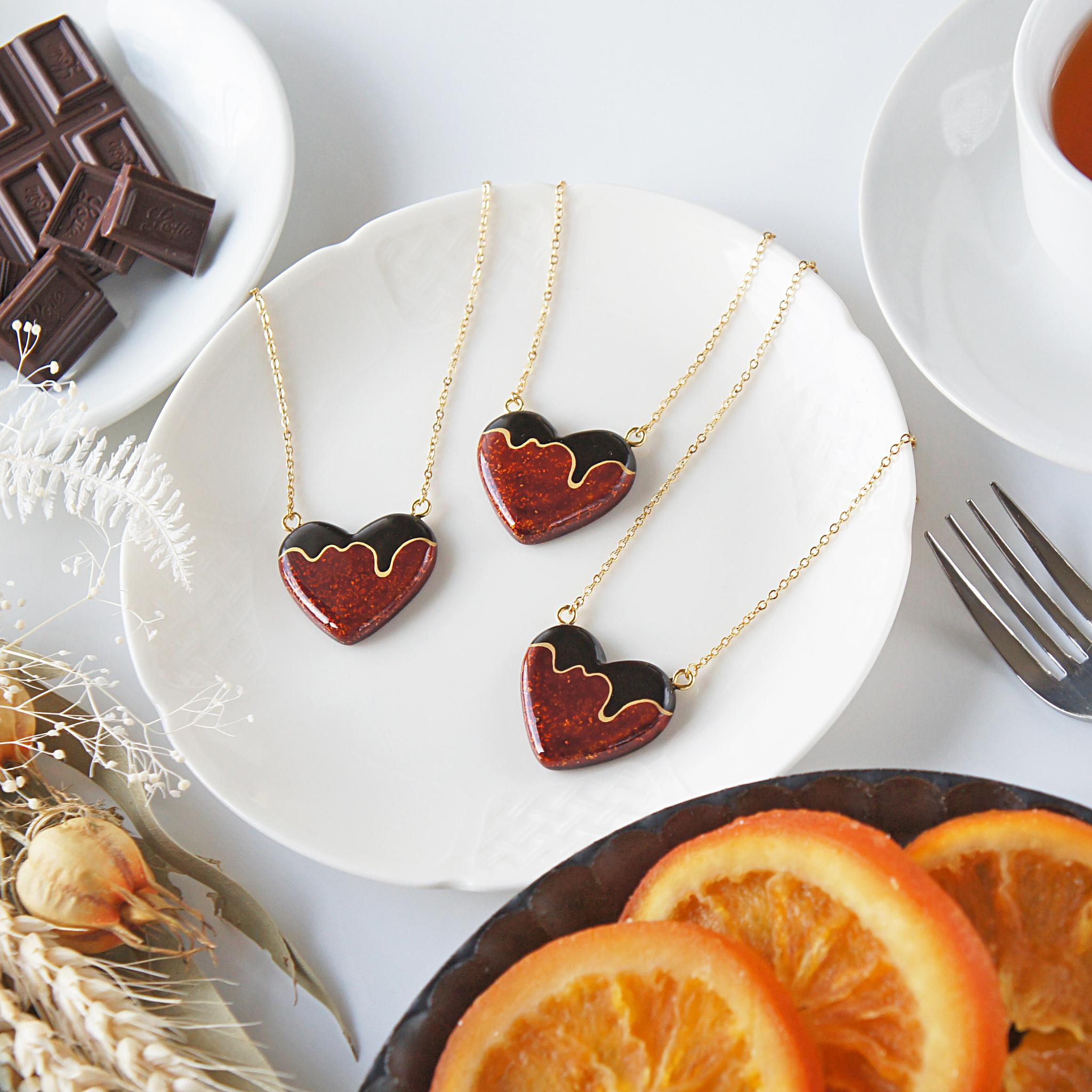 オランジュショコラ　とろけるハートネックレス | 6枚目